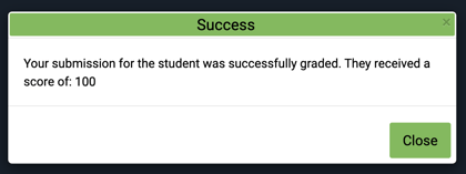 Assignment submission grade display