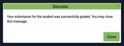 Assignment submission confirmation without grade display