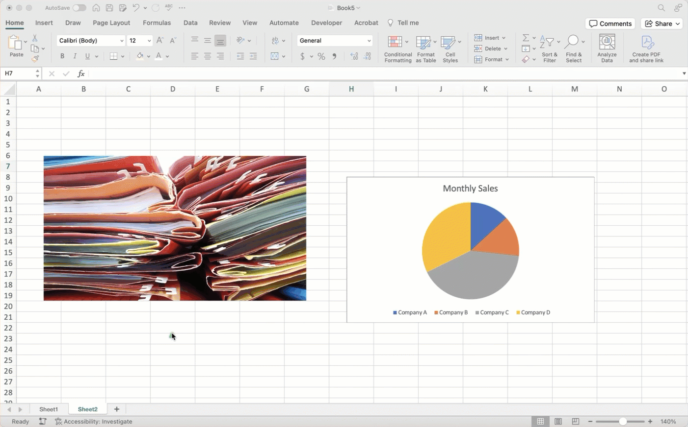 Animated image demonstrating duplicate images in a spreadsheet.