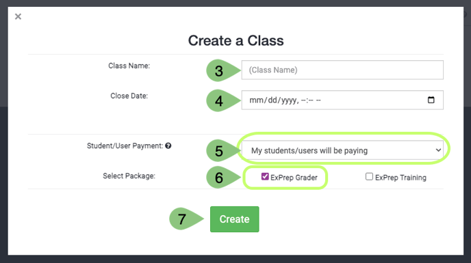 Create a class assignment settings options.
