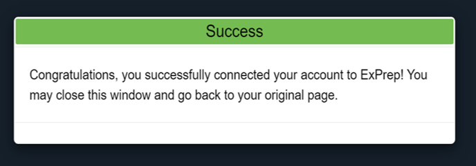 Sync Assignment success message.